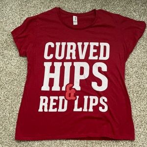 Curved Hips and Red Lips Tee